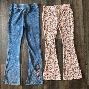 Girls 7 Fall Floral Style Flare Pants